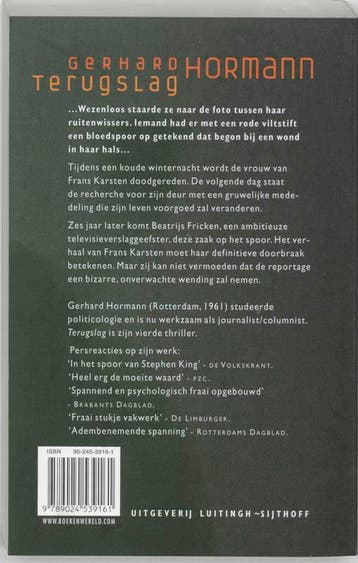 Terugslag 9789024539161 Gerhard Hormann, Boeken, Verzenden, Gelezen, Gerhard Hormann