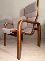 Swedese - Yngve Ekström - Fauteuil - Textiel, Teak - Lamello, Antiek en Kunst, Antiek | Meubels | Stoelen en Banken