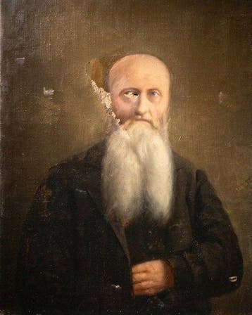 Italiaanse school (XIX) - Ritratto del Sign. Ephraim Stern, Antiek en Kunst