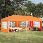 vidaXL Pop-up partytent 575 x 289 x 245 cm Oranje, Tuin en Terras, Partytenten, Verzenden, Nieuw, Partytent