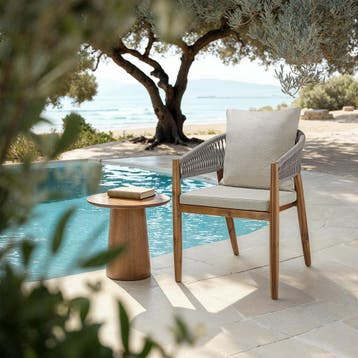 Tuinstoel Manacor, ropedesign - greige, Set van 4, Verzenden, Nieuw