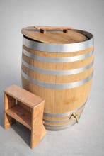 Luxe Eikenhouten IJsbad (300L) – Complete Wellness Set!, Tuin en Terras, Bubbelbaden en Hottubs, Ophalen of Verzenden, Nieuw, Vast