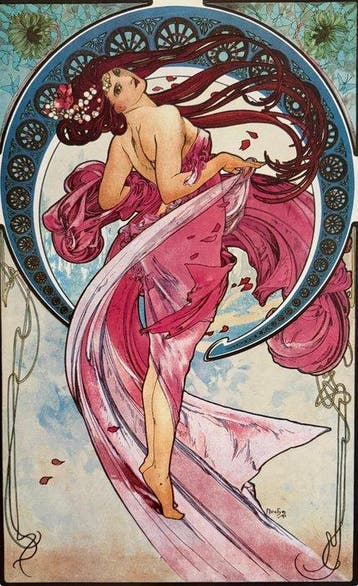 Alphonse Marie Mucha - “La Danse, 1898”.