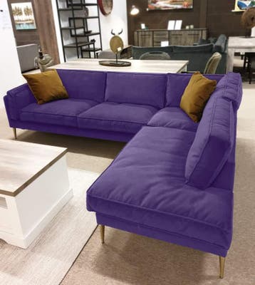 Hoekbank Alverna - hoekbanken - Paars, Nieuw, 150 cm of meer, Stof, 200 tot 250 cm
