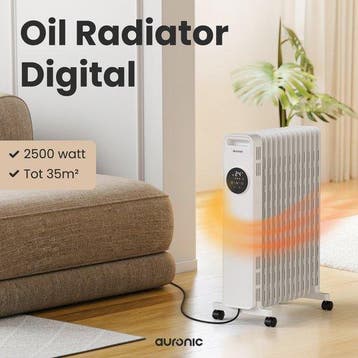 2dekans | Auronic Olieradiator - Elektrische Kachel - 3, Ophalen of Verzenden, Zo goed als nieuw