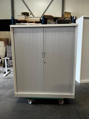 Archiefkast - Roldeurkast - Wit - Aanbieding - 140x120x45 cm, 100 tot 150 cm, Verzenden, 100 tot 150 cm, Nieuw