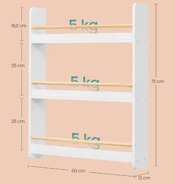 Kinderkamer Wandrek – Boekenplank met Meerdere Niveaus, Verzenden, Nieuw