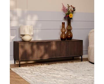 Tv meubel Madison Walnoot | 165 cm, Huis en Inrichting, Kasten | Televisiemeubels, Ophalen of Verzenden, Nieuw