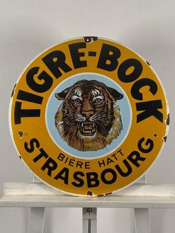 Tigre-Bock - Emaille bord - Ø50 cm - Gemaakt van een dikke