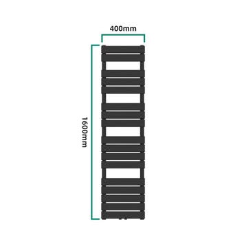 [neu.haus] Handdoekradiator Voss 160x40x5,2 cm zwart, Doe-het-zelf en Verbouw, Verzenden, Nieuw