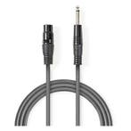 XLR naar jack 6.35 mm kabel | V  M | Nedis | 10 meter, Verzenden, Nieuw