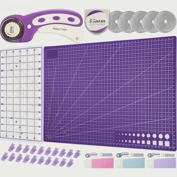 Professionele Rotary Cutter Set 45mm met Snijmat, Liniaal &
