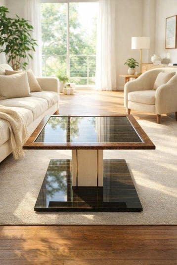 Middentafel - Wortelnotenhout, Macassar ebbenhout, Nieuw