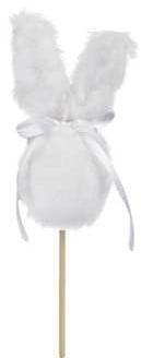 Bijsteker Konijn fabric Wit 12 cm +50 cm stok pak 8 stuks, Ophalen of Verzenden, Nieuw