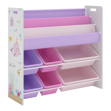 Kinderkast Rødøy open kast 78x86x27cm oceaan motief [en.casa, Kinderen en Baby's, Verzenden, Nieuw