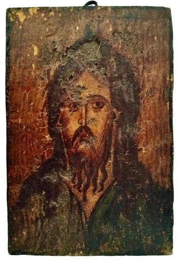 Icoon - Christus Pantokrator - Eik - Handgeschilderd, Antiek en Kunst, Antiek | Boeken en Bijbels