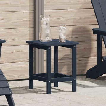 vidaXL Bijzettafel Marineblauw 38 x 38 x 46 cm Polyetheen, Tuin en Terras, Verzenden, Nieuw