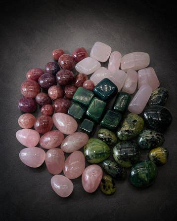 ***GEEN BOD*** Hartchakra Getrommelde Stenen Mix –