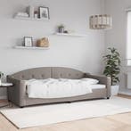 vidaXL Slaapbank 90x200 cm stof taupe, Huis en Inrichting, Slaapkamer | Bedden, 90 cm, Eenpersoons, Verzenden, Nieuw