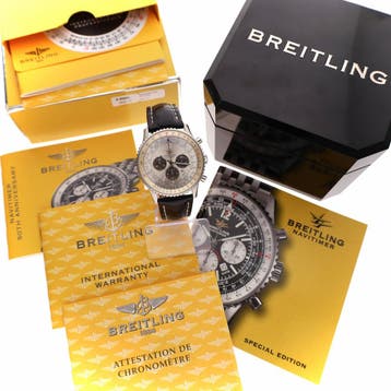 Breitling Navitimer Special Edition 50TH Anniversary A4..., Ophalen of Verzenden, Zo goed als nieuw, Leer, Overige merken