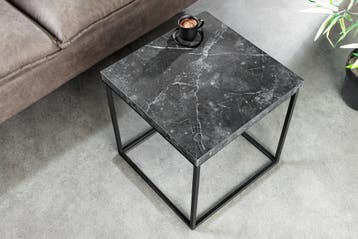 Moderne bijzettafel ARCHITECTURE 45cm grafiet metalen frame, Ophalen of Verzenden, Nieuw