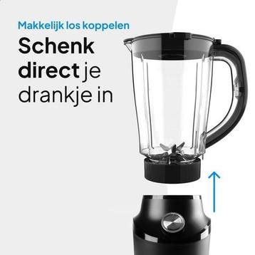 Blender 500W – 1,5L Kan – Vaatwasserbestendig, Witgoed en Apparatuur, Verzenden, Zo goed als nieuw