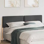 vidaXL Gestoffeerd hoofdbord Natuurlijk en Donkergrijs 180, Verzenden, Nieuw, Bruin, Hout