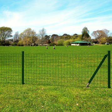 vidaXL Euro hek 10x1 m staal groen, Verzenden, Nieuw, IJzer, 1 tot 2 meter