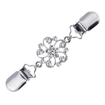 Fako Bijoux - Vestsluiting - Vestclip - Bloem - Kristal -, Verzenden, Nieuw