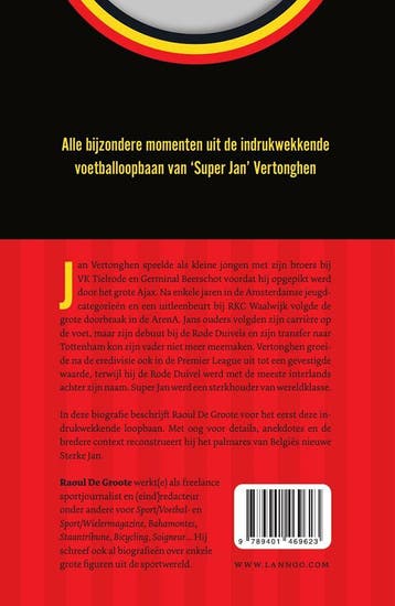 Jan Vertonghen 9789401469623 Raoul De Groote, Verzenden, Zo goed als nieuw, Raoul De Groote