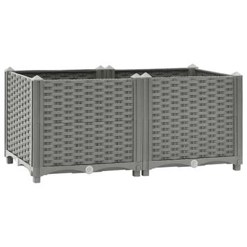 vidaXL Plantenbak verhoogd 80x40x38 cm polypropeen, Kunststof, Verzenden, Nieuw, 60 tot 100 cm