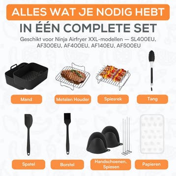 Nevana Airfryer Accessoires - Pizza pan - Spiesrek - Rooster, Ophalen of Verzenden, Zo goed als nieuw, Nevana