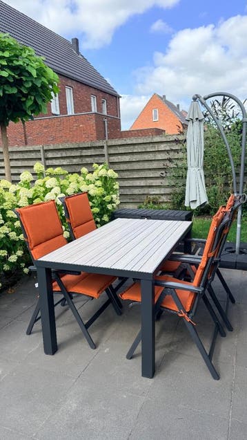 Hartman Milaan/Nola verstelbare tuinset 160x90 cm., Verzenden, Nieuw, Overige materialen, Tuinset