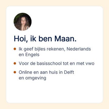 Rekenen bijles in Delft voor de basisschool tot en met vwo, Privéles, Bijles