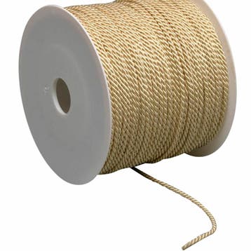 Labelkoord / Folderkoord Gedraaid Textiel - Beige - 100....