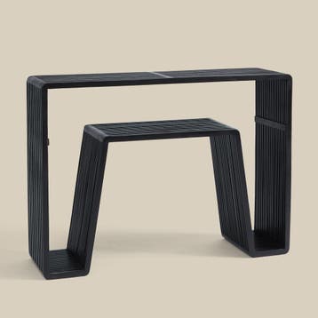 *WOONWINKEL* Sidetable Van Zwarte Latjes, Verzenden, Nieuw