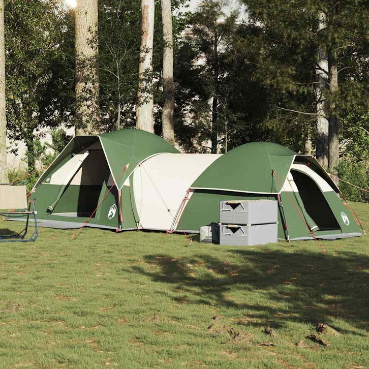 vidaXL Tent 5-persoons waterdicht groen, Caravans en Kamperen, Tenten, Nieuw, tot en met 2, Verzenden