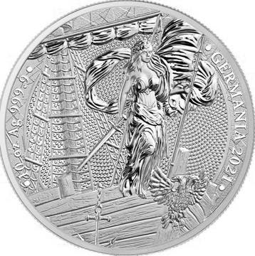 Duitsland. 50 Mark 2021 Germania - 10 oz - Silver Coin