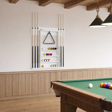 vidaXL Biljartkeu standaard Bewerkt hout 93 x 12 x 103 cm, Verzenden, Nieuw