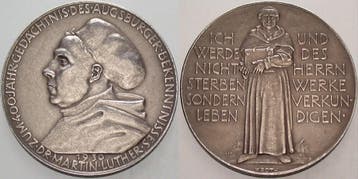 Zilver medaille 1930 Reformation Zum 400 Gedaechnis Der A..., Verzenden