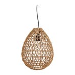 Hanglamp geweven geknoopt - naturel - Ø25x38 cm, Verzenden, Nieuw