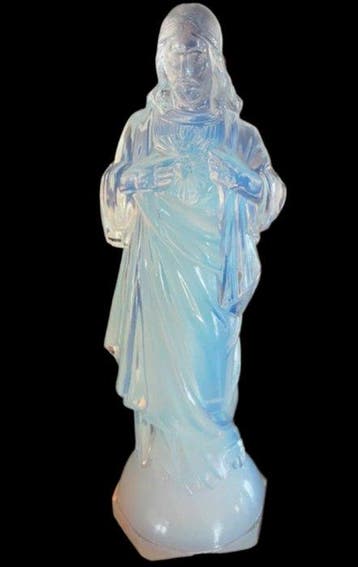 Etling - Beeld, Sacro cuore di Gesù - 19.5 cm - Glas - 1930