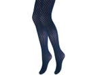 Fashion panty met wafelmotief - Marineblauw, Kleding | Dames, Verzenden, Nieuw