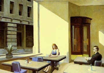 Edward Hopper - “Sunlight in a Cafeteria, 1958”. - 40 x 30