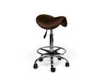 Zadelkruk Bruin - Standaard Zithoogte met Voetsteun, Huis en Inrichting, Krukjes, In hoogte verstelbaar, Nieuw, Kunststof