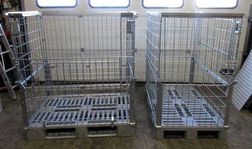 Palletrand, Opzetrand met klep voor een pallet, B120 x D80 x