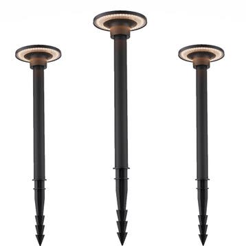 Shuttle Tuinlamp LED Spike Zwart Set van 3 Tuinverlichting, Verzenden, Nieuw