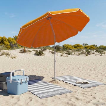 vidaXL Tuinparasol 160 cm 170T polyester Oranje, Verzenden, Nieuw