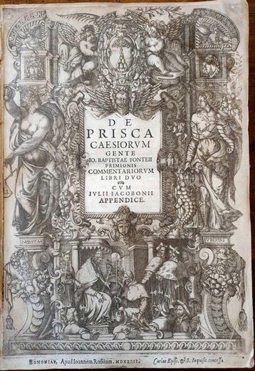 Jo. Baptista FONTEIUS - De Prisca Caesiorum gente- Extremely