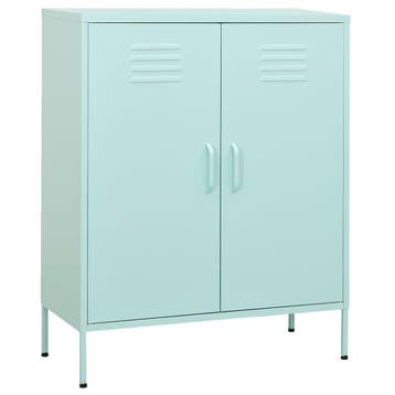 vidaXL Opbergkast 80x35x101,5 cm staal mint, Verzenden, Nieuw